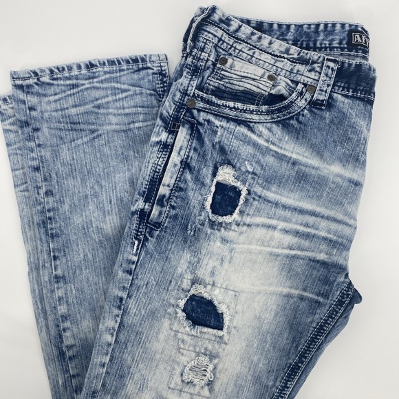 Affliction Other - 2000's AFFLICTION GAGE jeans Faded Distressed Med Wash Denim NICE! Men's 40